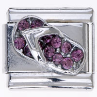 Italian Charms - holiday garnet stone sandal italian charm bracelets Image.