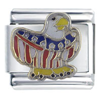 Italian Charms - usa flag eagle italian charm Image.
