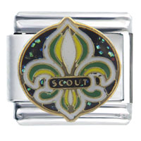 Italian Charms - fleur de lis flower italian charm Image.