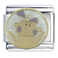 Italian Charms - baby in yellow italian charm Image.
