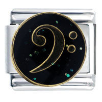 Italian Charms - bass clef italian charm Image.
