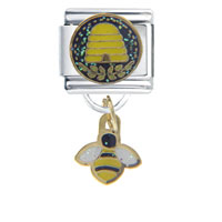 Italian Charms - bee hive italian charm Image.