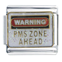 Italian Charms - warning pms italian charm Image.