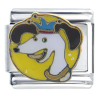Italian Charms - mardi gras dog italian charm Image.
