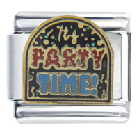 Italian Charms - it's party time italian charm Image.