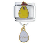 Italian Charms - chicken and egg italian charm Image.