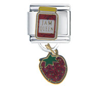 Italian Charms - strawberry jam italian charm Image.