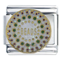 Italian Charms - mardi gras beads italian charm Image.