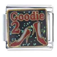 Italian Charms - goodie two shoes italian charm Image.