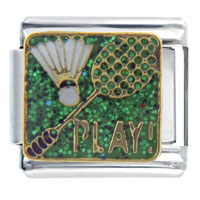Italian Charms - badminton italian charm Image.