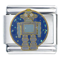 Italian Charms - robot italian charm Image.