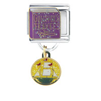 Italian Charms - gulliver's travels book italian charm Image.