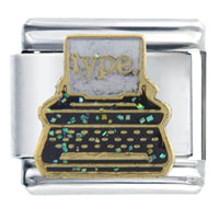 Italian Charms - typewriter italian charm Image.