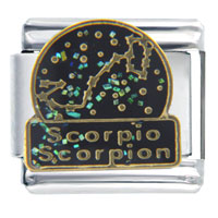 CA1388_PG: constellation scorpio italian charm Image.