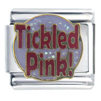 Italian Charms - tickled pink italian charm Image.