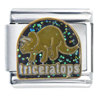 Italian Charms - triceratops italian charm Image.