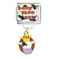 Italian Charms - bossy moo cow italian charm Image.