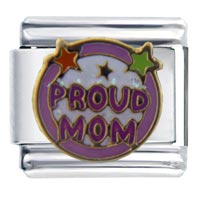 Italian Charms - proud mom italian charm Image.