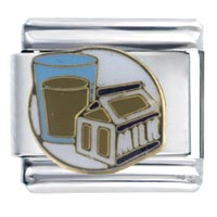 Italian Charms - chocolate milk italian charm Image.