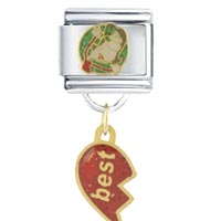 Italian Charms - dangle best half heart italian charm Image.