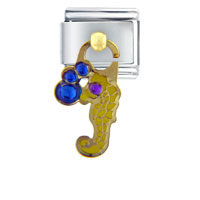 Italian Charms - dangle seahorse italian charm Image.