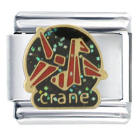 Italian Charms - paper origami crane italian charm Image.