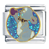 Italian Charms - rabbit with valentine italian charm Image.