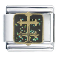 Italian Charms - cross of lorraine italian charm Image.