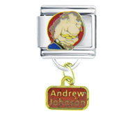 Italian Charms - president andrew johnson italian charm Image.