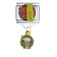 Italian Charms - 50s diner italian charm Image.