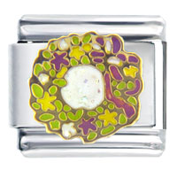 Italian Charms - spring season wreath italian charm Image.