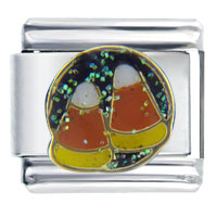 Italian Charms - candy corn italian charm Image.