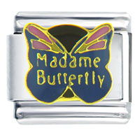 Italian Charms - madame butterfly italian charm Image.