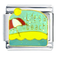 Italian Charms - life's a beach italian charm Image.