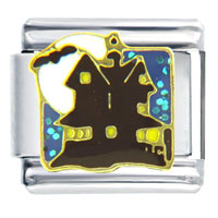 Italian Charms - haunted house italian charm Image.
