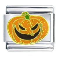 Italian Charms - jack o lantern pumpkin italian charm Image.