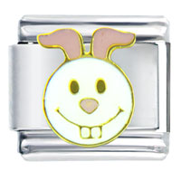 Italian Charms - happy face bunny italian charm Image.