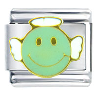 Italian Charms - happy face angel italian charm Image.