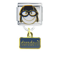 Italian Charms - happy face daredevil italian charm Image.