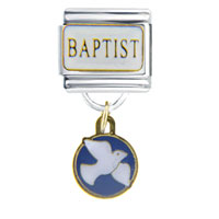 Italian Charms - baptist dangle italian charm Image.