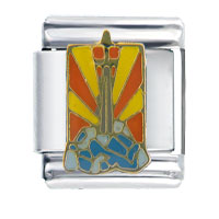 Italian Charms - sword in the stone italian charm Image.