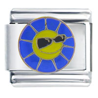 Italian Charms - cool blue sun italian charm Image.