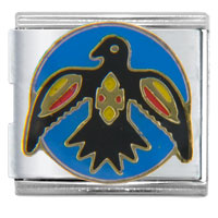 Italian Charms - native american raven italian charm Image.