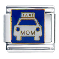 Italian Charms - taxi mom italian charm Image.