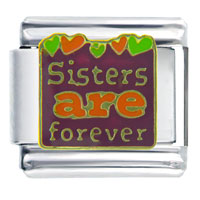 Italian Charms - sisters are forever italian charm Image.