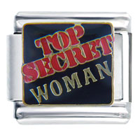Italian Charms - top secret woman italian charm Image.