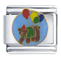 Italian Charms - balloon bear italian charm Image.