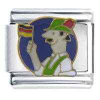 Italian Charms - german with flag italian charm Image.