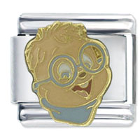 Italian Charms - alvin and the chipmunks brother simon licensed italian charm Image.