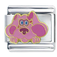 Italian Charms - blues clues magenta dog licensed italian charm Image.